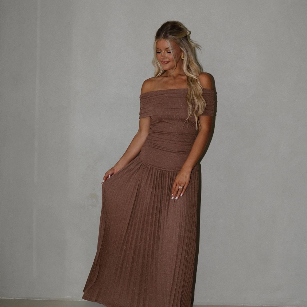 These Three Elina Drop Dress- Brown